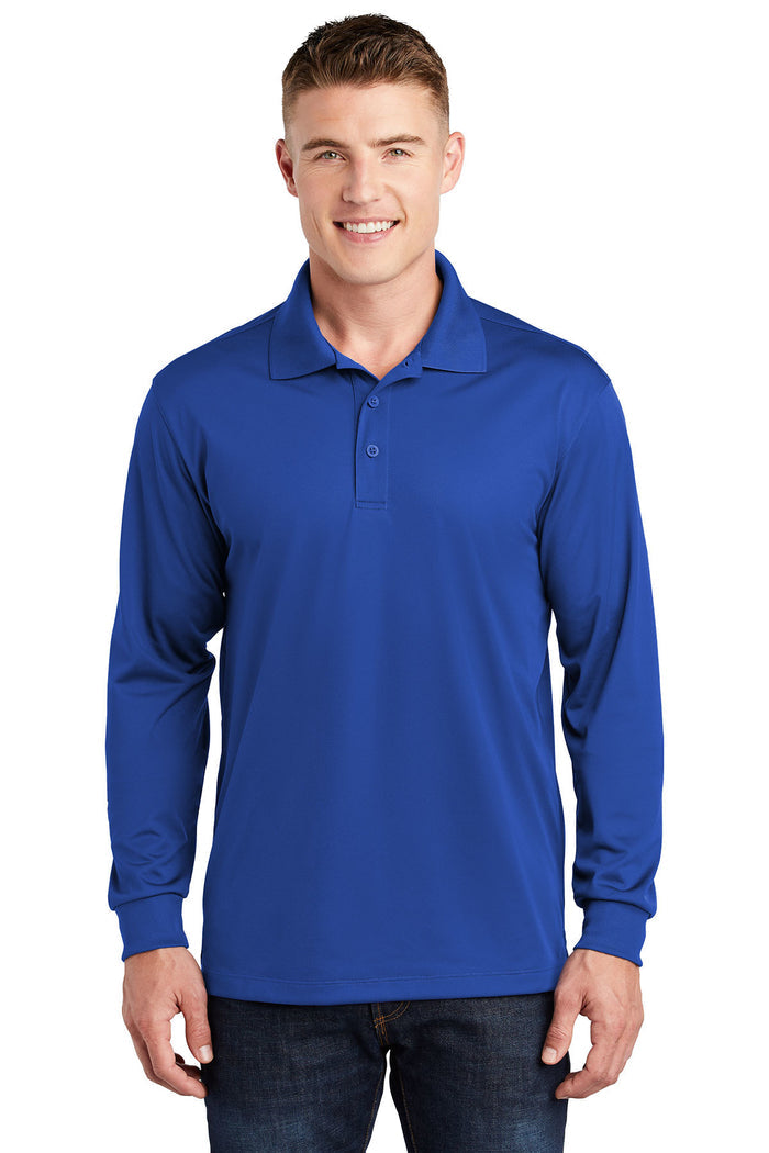 Sport-Tek® Long Sleeve Micropique Sport-Wick® Polo | ST657 - The Lemon Print & Design Studio