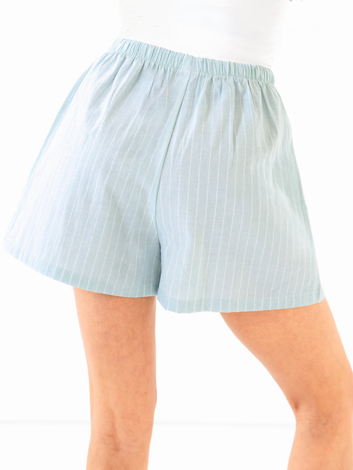 Summer Stripe Shorts - Green Stripe