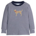 Tail Wag'n Striped Applique LS T-Shirt