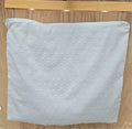 White cotton dot zipper top envelope.