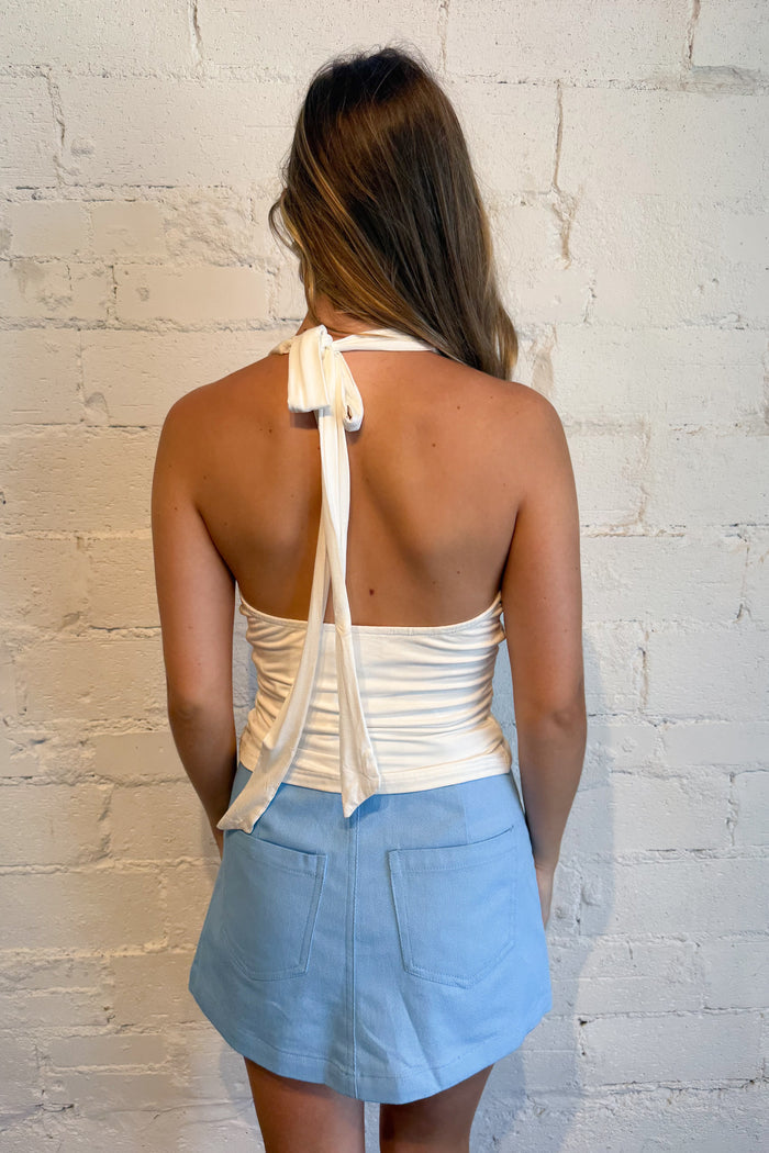 The Blair Skort Blue Back, adeline boutique, dallas boutique, boutique