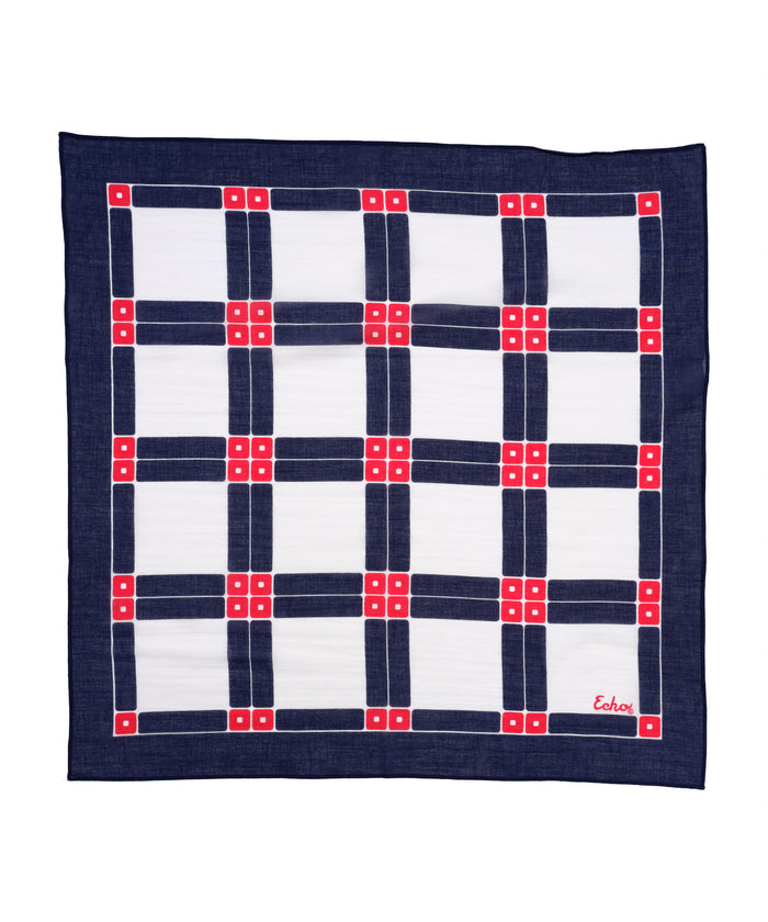 Domino Bandana in Red and Blue
