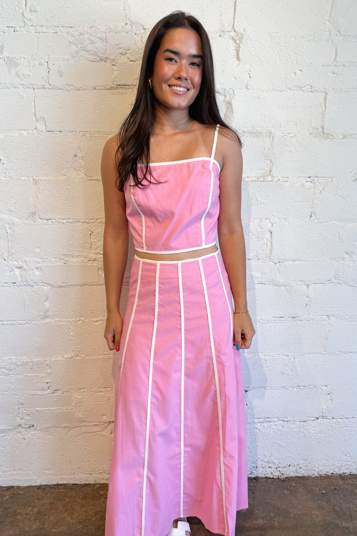 The Palm Beach Midi Skirt, adeline boutique, dallas boutique, boutique