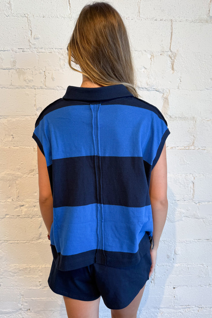 Timeless Stripe Top Navy Back, adeline boutique, dallas boutique, boutique