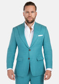 Hudson Turkish Blue Linen Suit - SARTORO