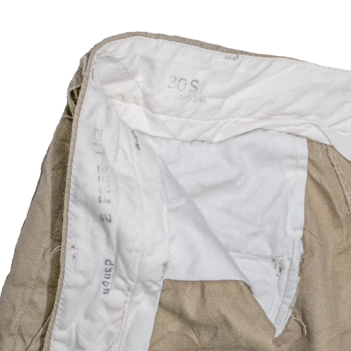 US Army Khaki Chino Trousers - 30S, Small - US Army Surplus - Dress Trousers
