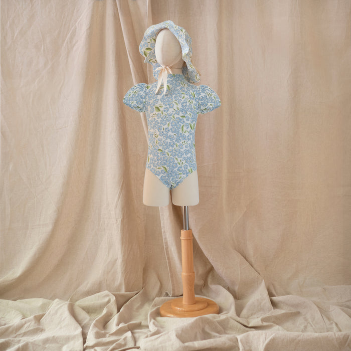 Petit Playa Valentina Swimsuit in Hydrangea print, sun-safe UPF50+ swimwear for babies and girls — image 6