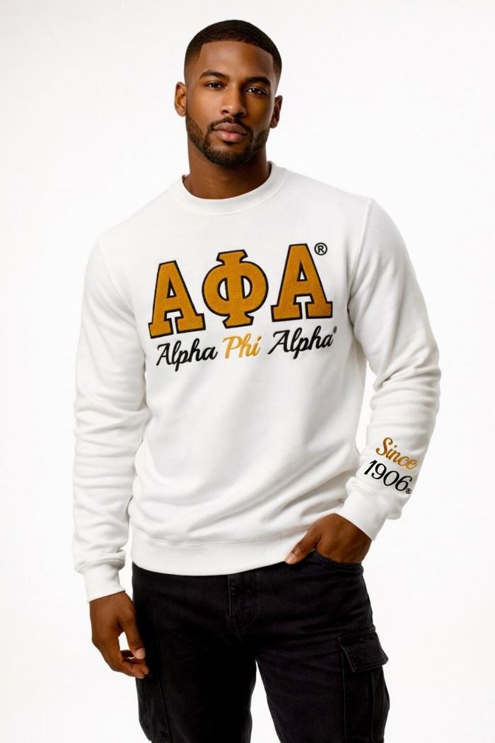 White APA Since 1906 Sleeve Sweatshirt