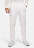 White Linen Pants - SARTORO