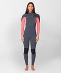 Women's HyperFire 3/2mm Steamer Chest Zip - Coral