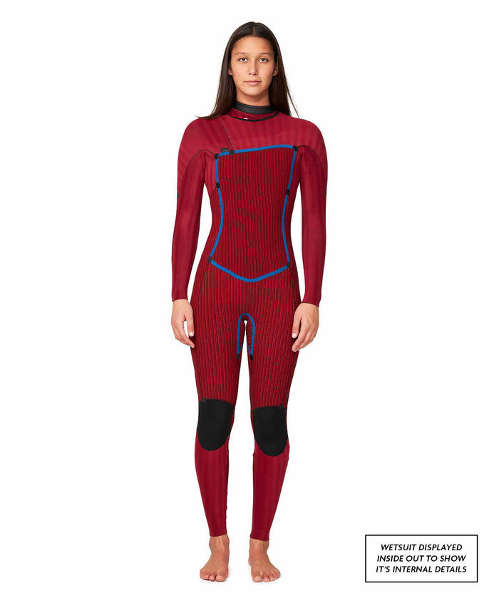 Women's HyperFire X 4/3mm Steamer Chest Zip - Black