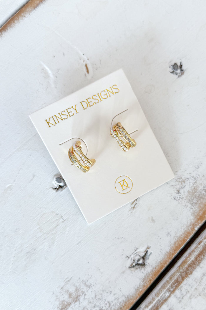 Zane Double Earrings, jewelry, accessory, accessories, earring, earrings, kinsey designs, adeline boutique, boutique, dallas boutique